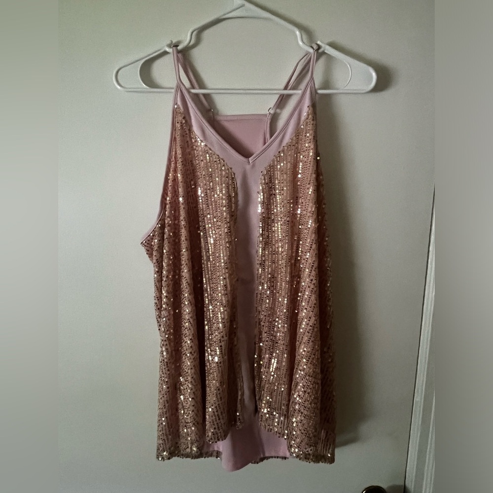 Pink Sequined Tank